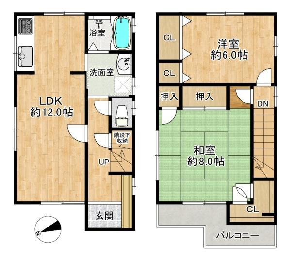 【間取り】 | 垂水区乙木2丁目　中古戸建