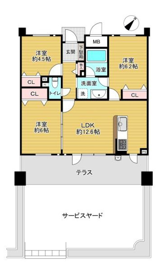 【間取り】 | プレステ15番館鶴見緑地