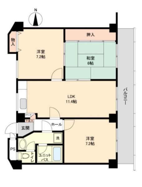 グランドハイツ西浜の間取り