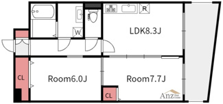 【間取り】 | 21北堀江