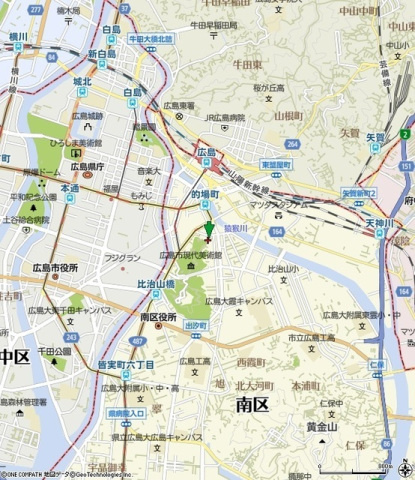 セレッソコート比治山公園の地図