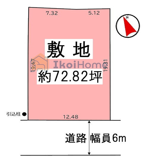 神戸市西区枝吉５丁目１期　土地の土地図|●年中無休：当日予約可●敷地約72.82坪！建築条件はございませんのでお好きな工務店で施工可能！