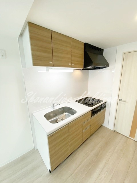 海老名市中央３丁目の賃貸マンションのキッチン|ガス3口コンロ♪