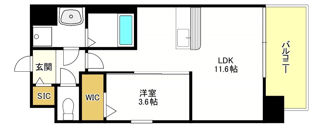 Alivis浪速東SoL TERRACEの間取り