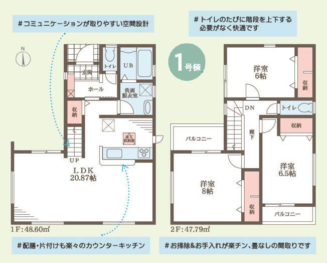 【間取り】 | 東住吉区照ケ丘矢田3丁目　【1号棟/全7棟】 | 【1号棟】