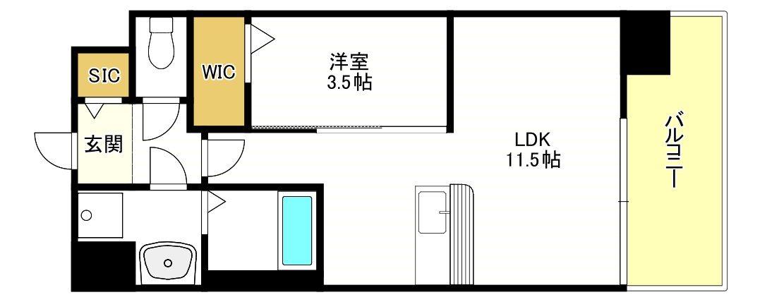 Alivis浪速東SoL TERRACEの間取り