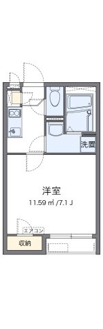 【間取り】 | クレイノ西深津 | 代表的な間取のため実際の間取とは異なる場合があります