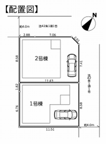 【区画図】 | 【仲介手数料０円】相模原市南区大野台2丁目2期　新築一戸建て　全2棟 | 相模原市南区大野台2丁目2期　新築一戸建て　全2棟