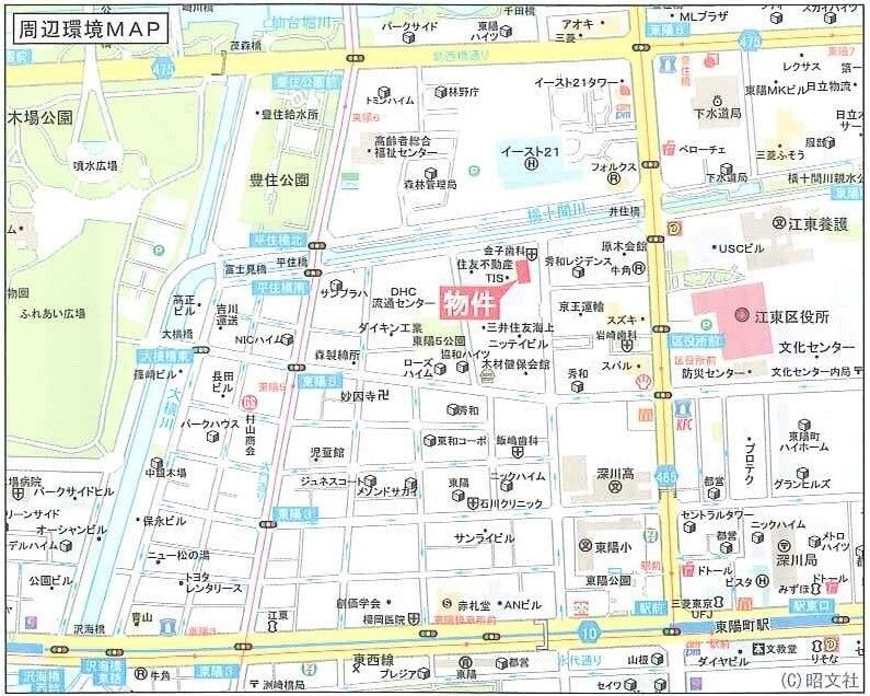 ベルジェ東陽町の地図