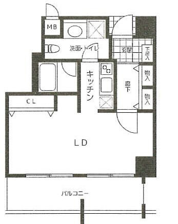 キューブ春吉アクアの間取り