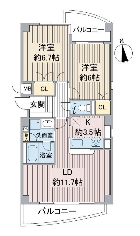 ビューテラス銀河の間取り