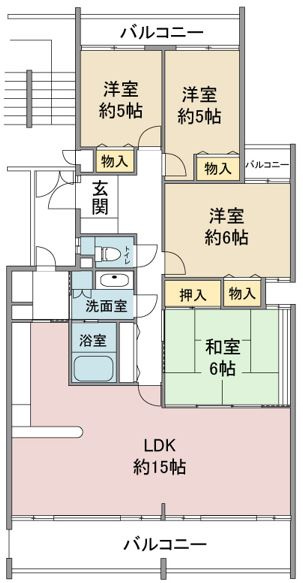 ヴァンヴェール平和ヶ丘の間取り