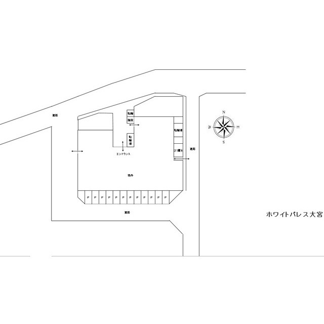 ホワイトパレス大宮の駐車場|駐車場です