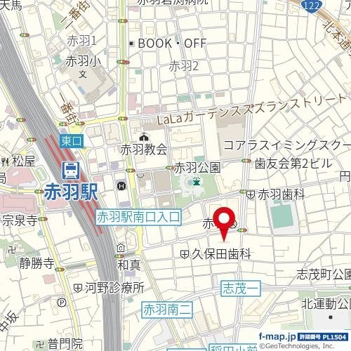 デュオヴェール赤羽ＦｏｒｅｓｔＣｏｕｒｔの地図