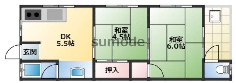 竹島マンションの間取り