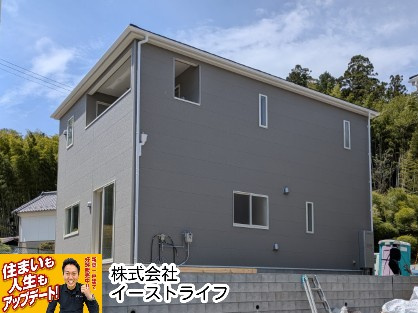 【新築戸建】　いわき市常磐下湯長谷町第2　全4棟の外観|同社施工外観写真　4月完成予定！新年度から新しい住宅はいかがですか？周辺環境などもご案内できます。（担当：梶田）