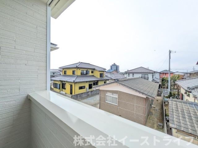 【新築戸建】　いわき小名浜花畑町第4のバルコニー|1号棟写真　インナーバルコニーからの眺望です