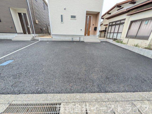 【新築戸建】　いわき小名浜花畑町第4の駐車場|1号棟写真　カースペースです（3台駐車可能）