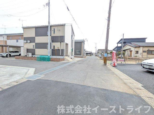 【新築戸建】　いわき小名浜花畑町第4の前面道路含む現地写真|北東側6ｍ公道