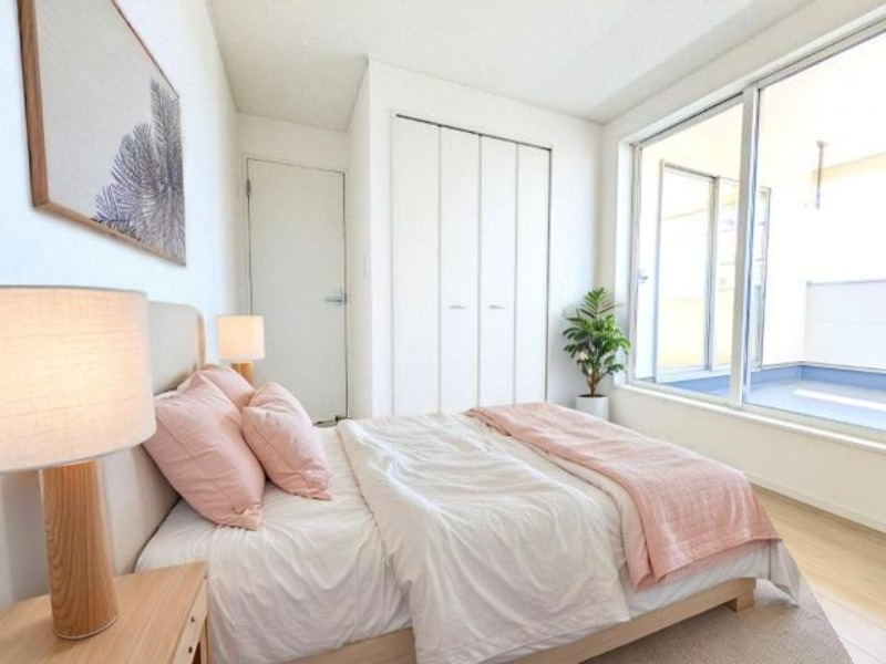 【新築戸建】　いわき市泉滝尻第1　全2棟の寝室|寝室に家具を配置したイメージ画像です
※本画像はCGで作成しており、実際に現地に 家具は置かれておりません。また、価格に 家具は含まれておりません。