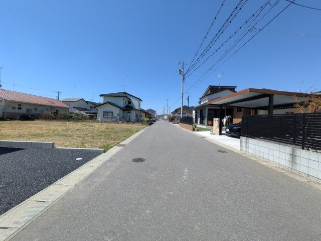 【新築戸建】　いわき市泉滝尻第1　全2棟の前面道路含む現地写真|北側6ｍ公道