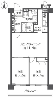 【間取り】 | アレックス国立　仲介手数料半額！
