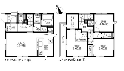 茅ヶ崎市萩園11期　新築戸建　全2棟１号棟の外観