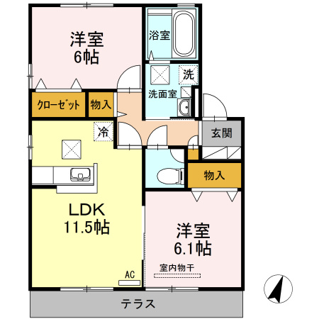 【間取り】 | グランモア　A棟