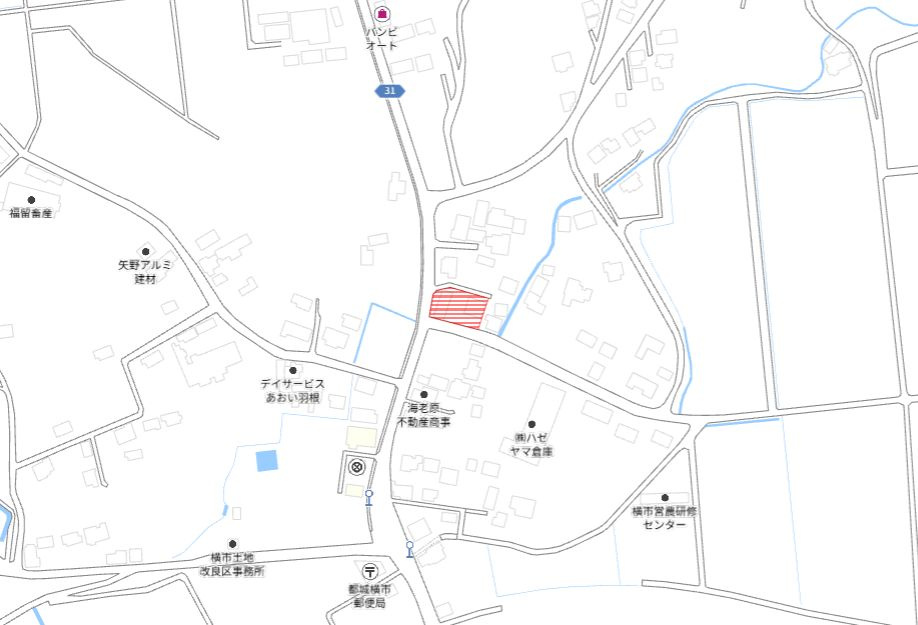 都城市横市町の売地の土地図