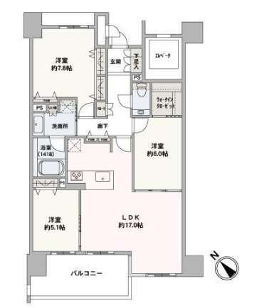 【間取り】 | グランドメゾン大濠ブルクレール☆仲介手数料無料☆