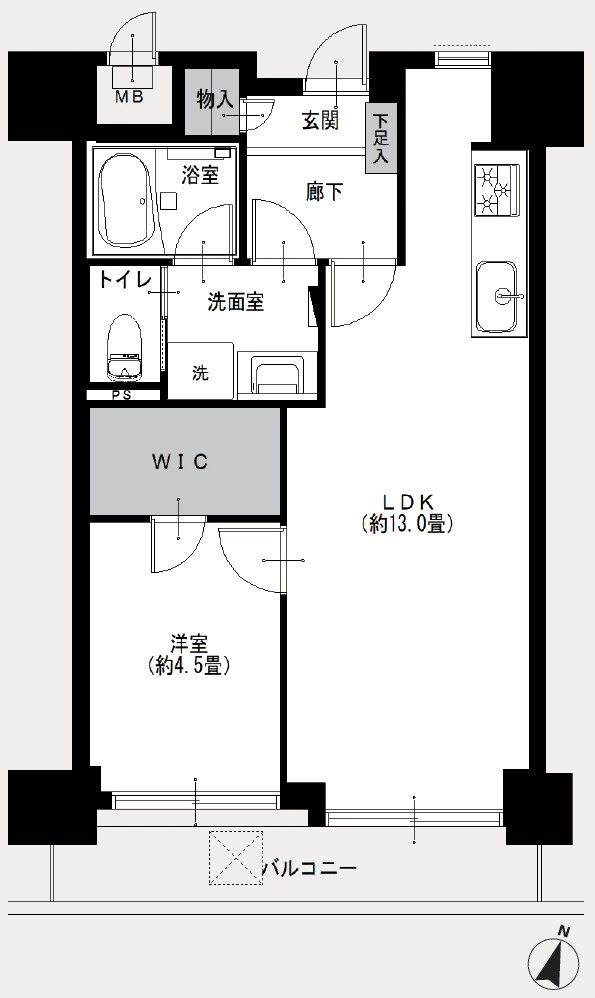朝日広尾マンションの間取り