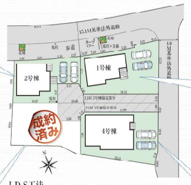 ★★金武町金武（全４棟）－4号棟の区画図|区画図