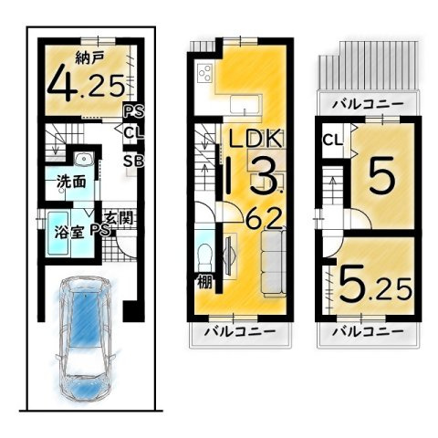 新堂３丁目　建築条件付き土地の土地図＋建物プラン例|【新築参考プラン】「新居は“いいところ”も“わるいところ”も知った上で決めたい」 そんな当たり前の思いに寄り添う住宅会社でありたいと思っています。ご購入後の「知らなかった」がなくなることに挑戦します！