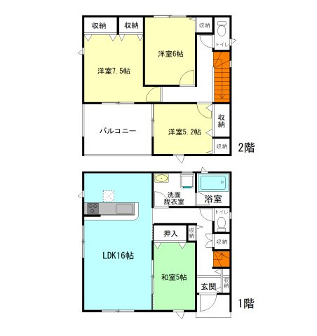 【間取り】 | クレイドルガーデン高崎市金古町第17ー① | リビングと地続きの開放感ある続き和室！