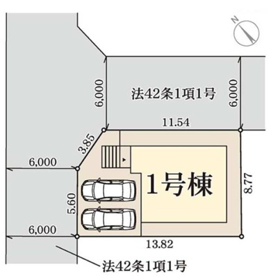 【区画図】 | 草津市西矢倉3丁目　全１棟１号棟