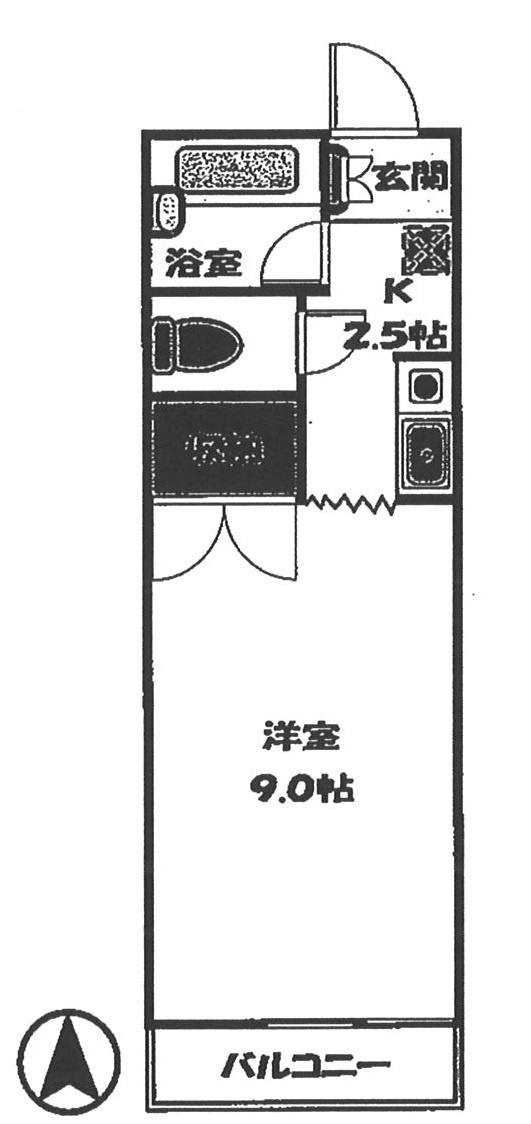 かすみコーポ内田の間取り