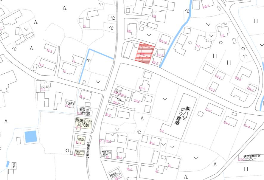 都城市横市町の売地の土地図