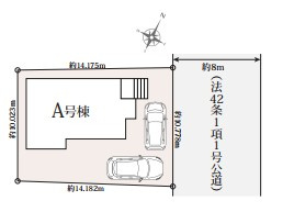 狭山市水野全1棟　新築戸建　ハートフルタウンの区画図