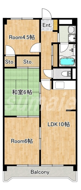 グランパレスダイトーの間取り|3LDK☆