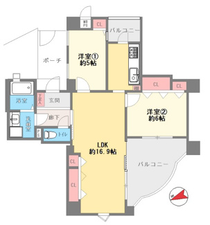 【間取り】 | 再生マンションパレ武庫川プルミエールⅢ