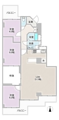 廻間公園南マンションの間取り