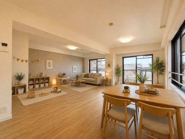 廻間公園南マンションの居間・リビング