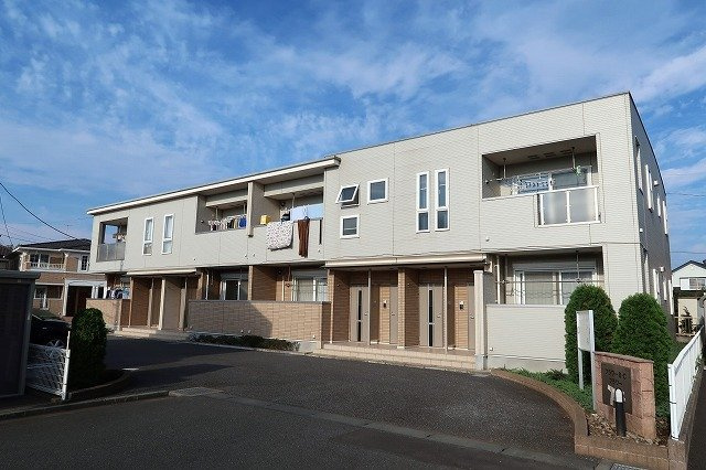 フラワーＢの外観|2階建てアパートです