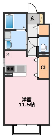 カトルセゾン　Ｂの間取り