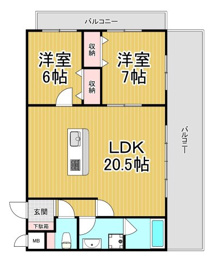 MESSAGE苦楽園三番町の間取り