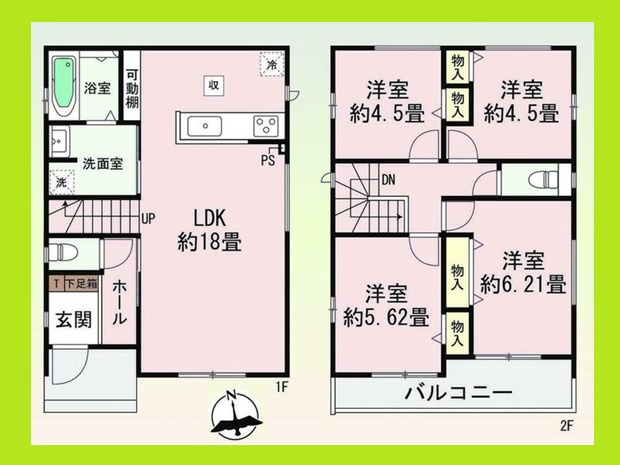 北名古屋市宇福寺天神の新築一戸建の間取り|◇間取図◇
