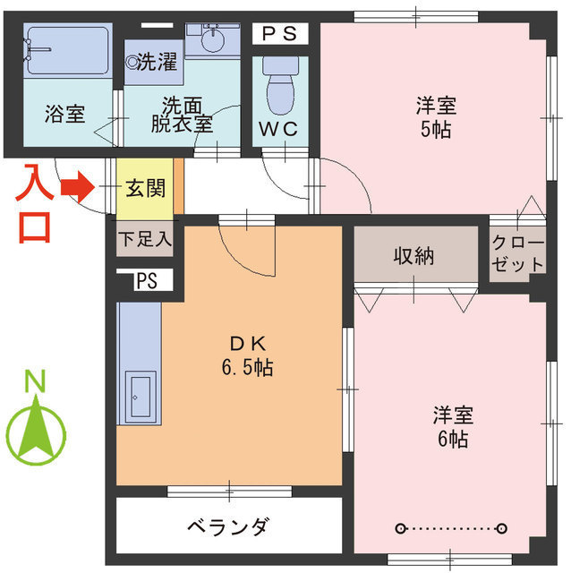 メゾンルミナスⅠの間取り