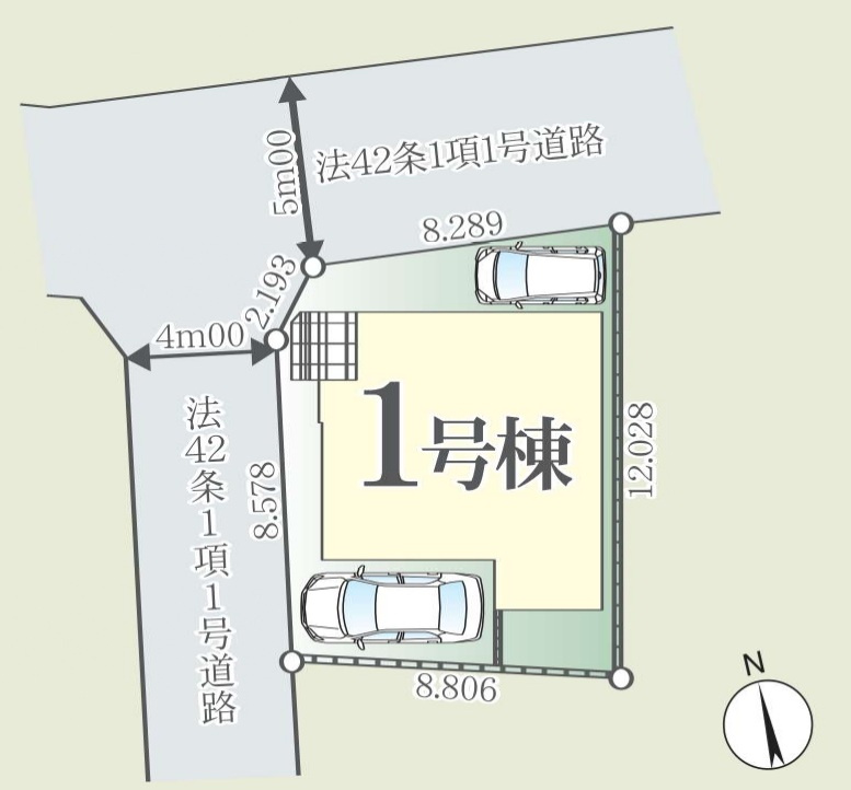 流山市木２丁目新築戸建（木１期）の区画図|区画配置図