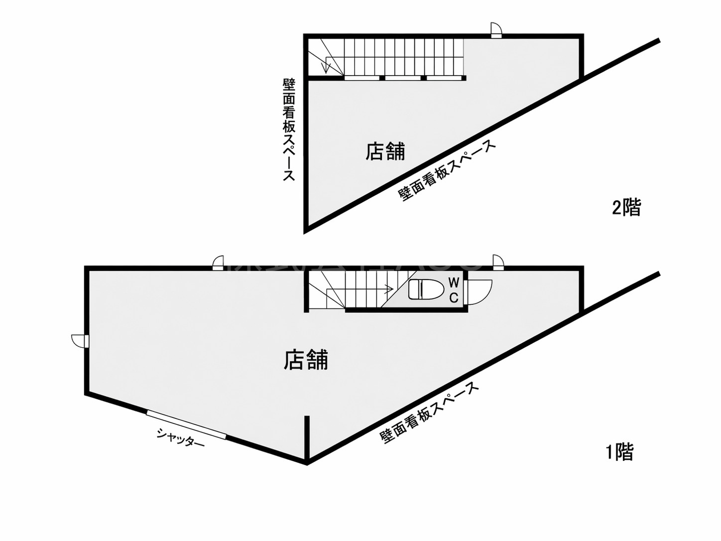 池田市城南1丁目　貸店舗・事務所の間取り