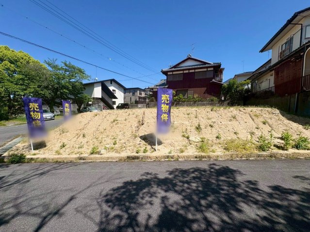 栗東市小野　建築条件無し売土地の外観
